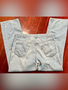 Vintage Levi’s Orange Tab USA Made Button Fly Jeans Light Wash Denim 36x31